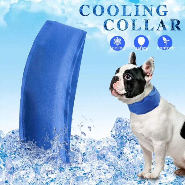 Dog Cooling Collar Bandana Scarf Pets Bulldog Summer Sunstroke Cool Neck Wrap XH8Z