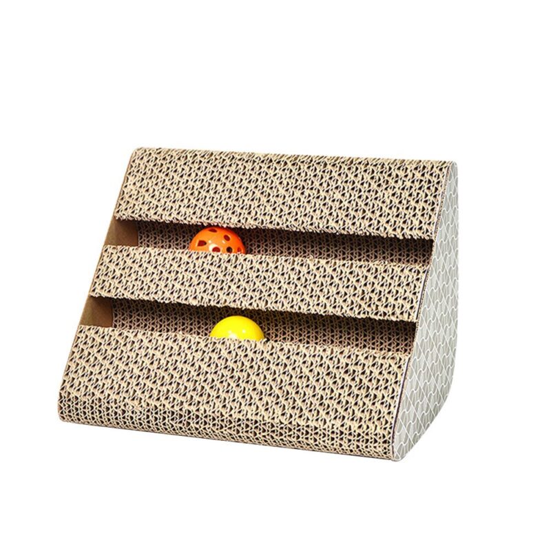 Catnip Cat Scratcher Kitten Scratch Pad Corrugated Paper Scratch Board For Kittens Cat Scratching Pet Products Balls Toys