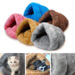 Soft Fleece Winter Warm Pet Dog Bed 2 Size Small Dog Cat Sleeping Bag Puppy Cave Bed Small Large Cat Nest Pet House