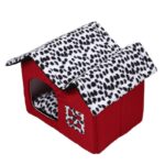 Removable Red Pet House Pet Room Dog Room Cat Bed Dog Pad Luxury Pet Supplies 55 x 40 x 42 cm (Red)