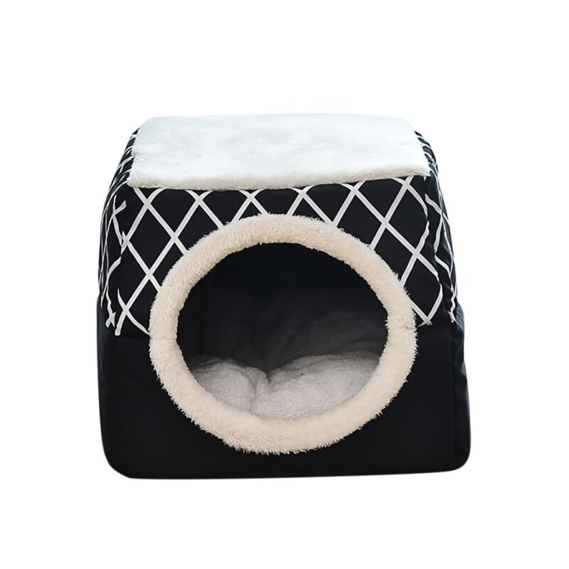 Pet Cat Bed Foldable Winter Soft Warm Tent Washable Puppy cat Sleeping Bag Basket Mat Cat Plaid House Kennel Cat Supplies