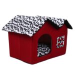 Removable Red Pet House Pet Room Dog Room Cat Bed Dog Pad Luxury Pet Supplies 55 x 40 x 42 cm (Red)