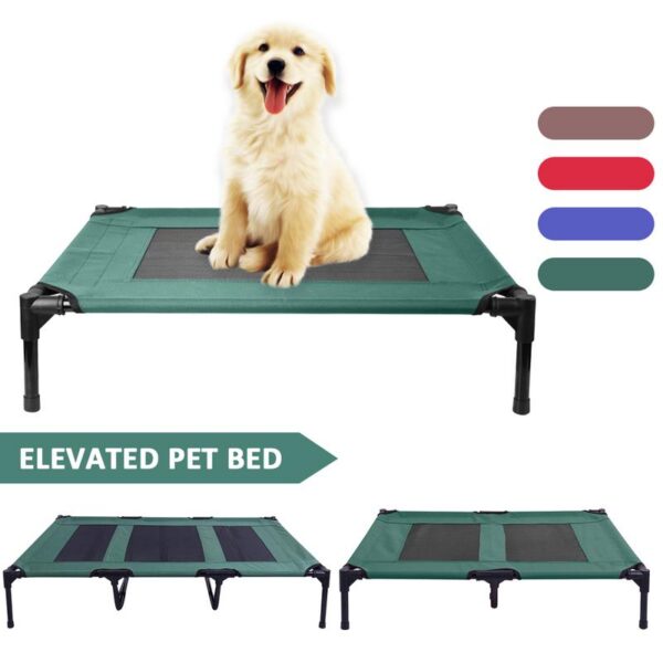 Elevated Pet Bed Detachable Summer Dog Cooling Bed Outdoor Breathable Mesh Raised Cat Puppy Bed Mat Dog Cot Sleep Camping Bed