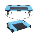 Portable Dog Bed Outdoor Summer Cooling Pet Elevated Bed Cot Foldable Raised Dog Bed for Large Dogs Pet Camping Bed Pad