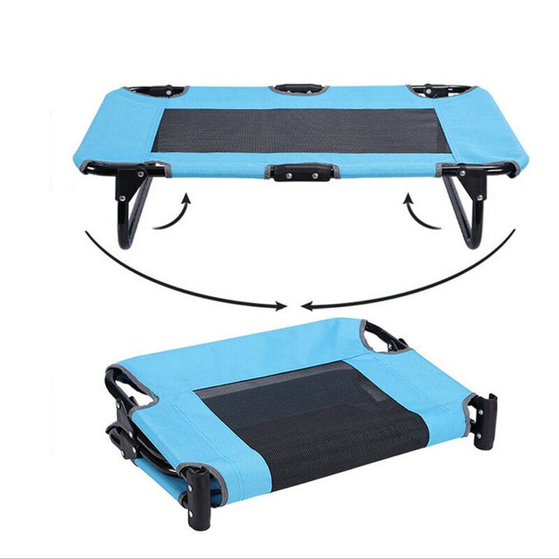 Portable Dog Bed Outdoor Summer Cooling Pet Elevated Bed Cot Foldable Raised Dog Bed for Large Dogs Pet Camping Bed Pad