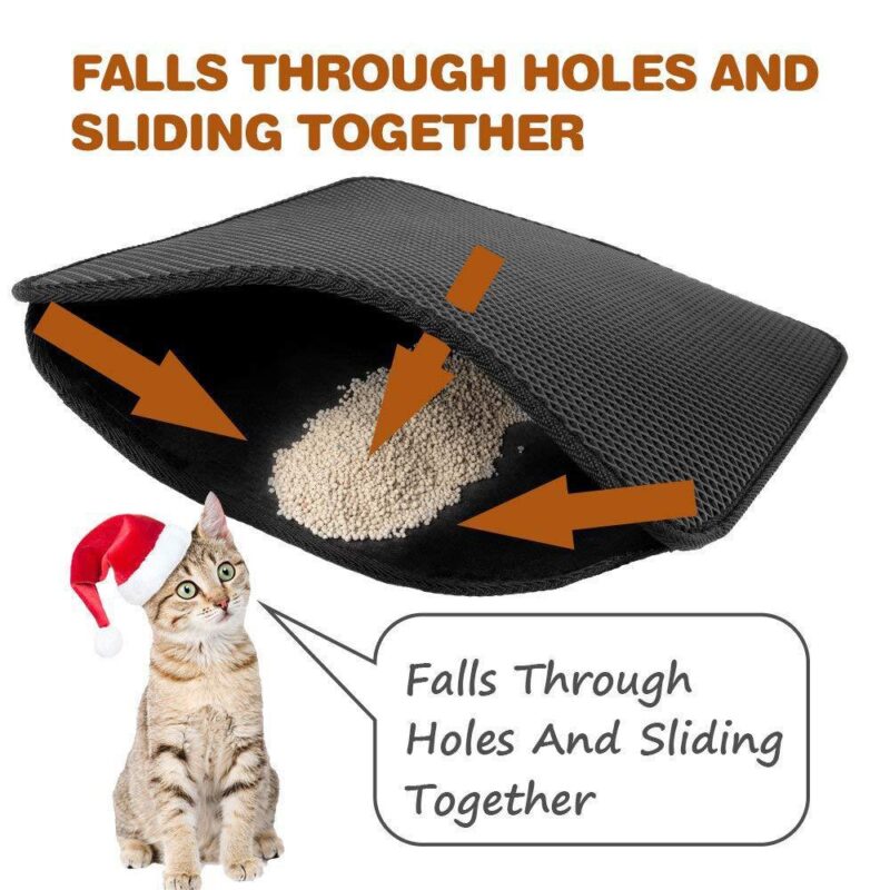 Waterproof Pet Cat Litter Mat EVA Double Layer Litter Cat Pads Trapping Pet Litter Box Mat Pet Products Bed For Cats House Clean