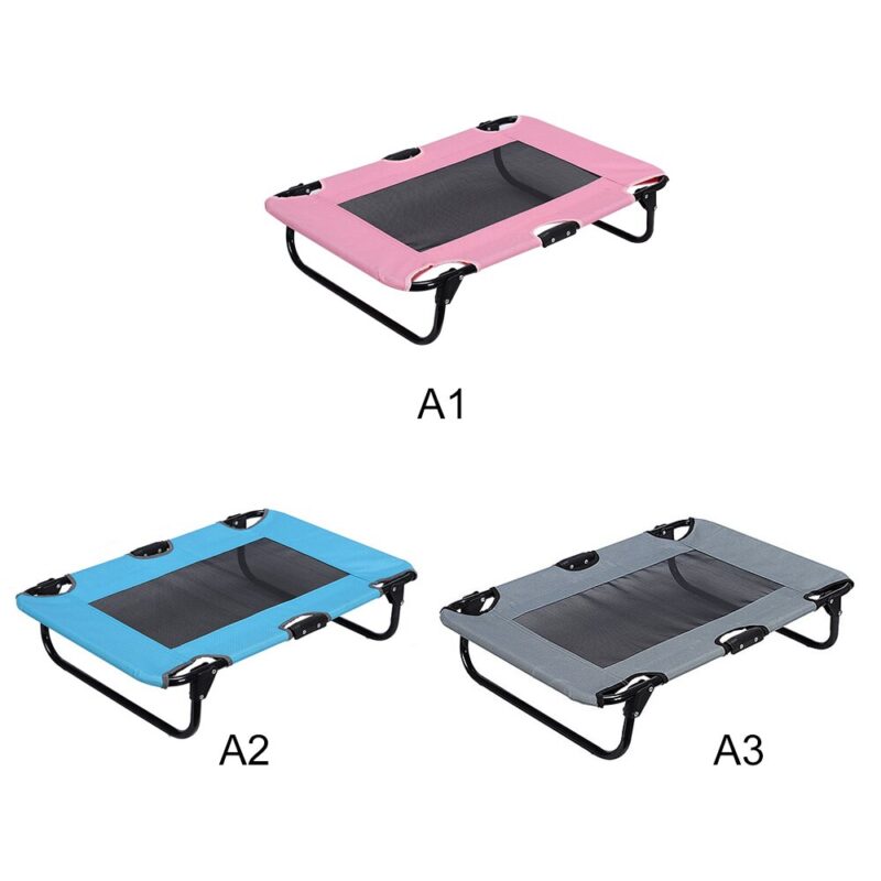 Portable Dog Bed Outdoor Summer Cooling Pet Elevated Bed Cot Foldable Raised Dog Bed for Large Dogs Pet Camping Bed Pad