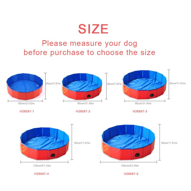 Foldable Dog Pool Pet Bath Swimming Tub Collapsible Bathing Pool for Dogs Cats Kids Dog Pool