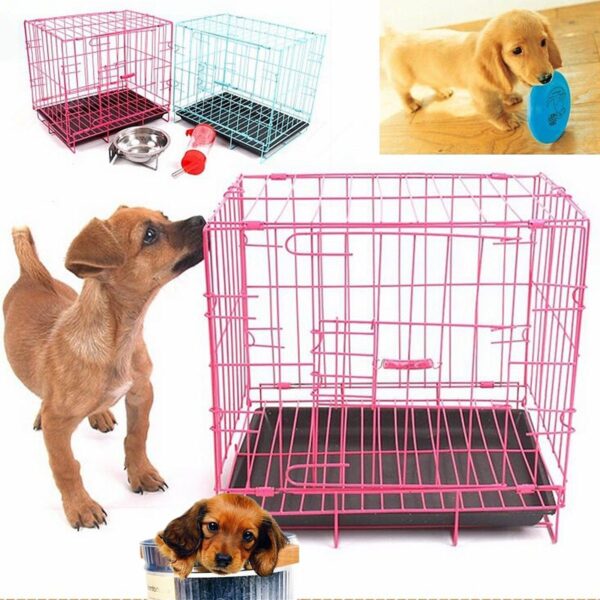 Portable Foldable Playpen Pet Dog Crate Room Puppy Kennel Cat Cage Outdoor Indoo Metal Cage for Small Dogs Cats