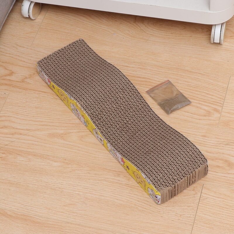 Multi-functional Corrugated Paper Cat Claw Plate Cat Toys Grinding corrugated paper Cat Scratcher Cardboard Toys for Pet Cat (as shown M)