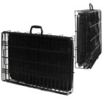 20" Pet Kennel Cat Dog Folding Steel Crate Animal Playpen Wire Metal Cage (L)