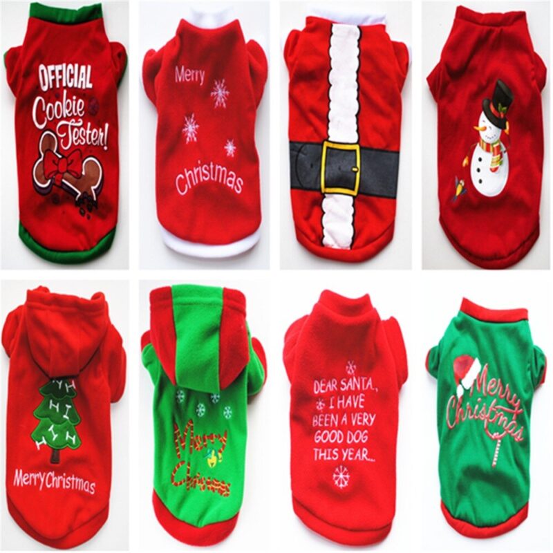 Christmas Dog Clothes Small Dogs Santa Costume for Pug Chihuahua Yorkshire Pet Cat Clothing Jacket Coat Pets Costume