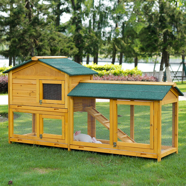 Wooden rabbit cage Anti-spray luxury double layer Drawer style Rabbit's Nest Pet cage Cat House Pigeon cage villa