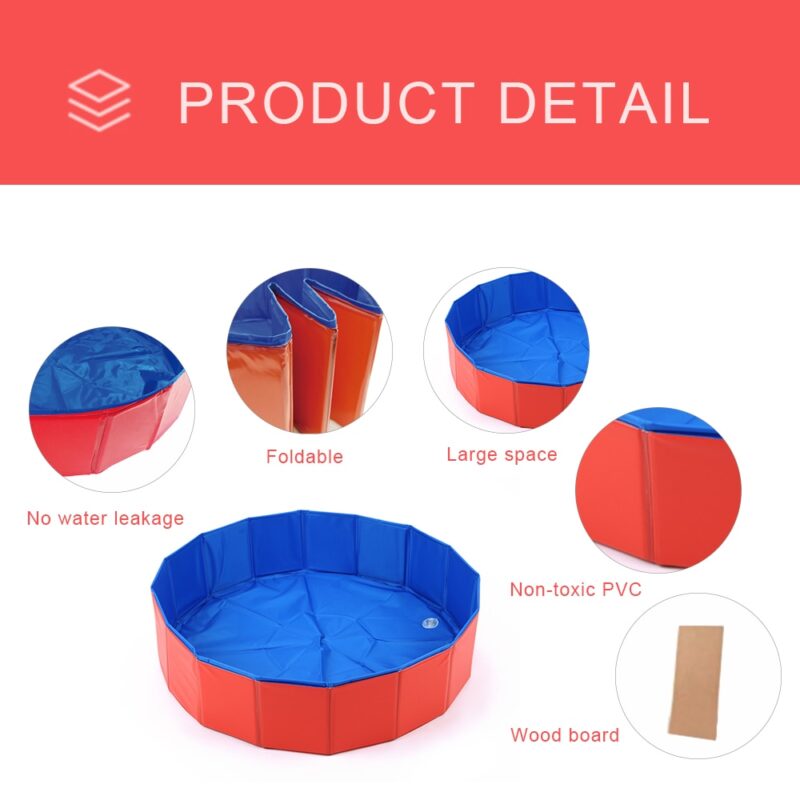 Foldable Dog Pool Pet Bath Swimming Tub Collapsible Bathing Pool for Dogs Cats Kids Dog Pool