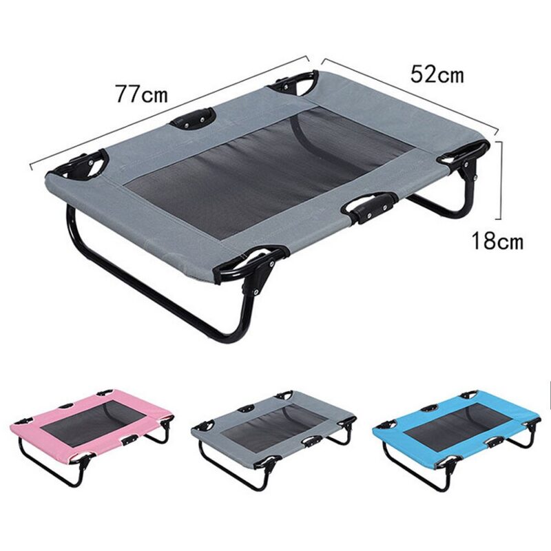 Portable Dog Bed Outdoor Summer Cooling Pet Elevated Bed Cot Foldable Raised Dog Bed for Large Dogs Pet Camping Bed Pad