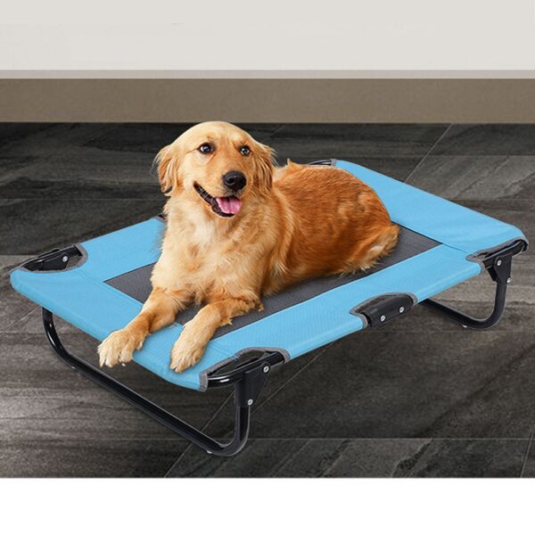 Portable Dog Bed Outdoor Summer Cooling Pet Elevated Bed Cot Foldable Raised Dog Bed for Large Dogs Pet Camping Bed Pad