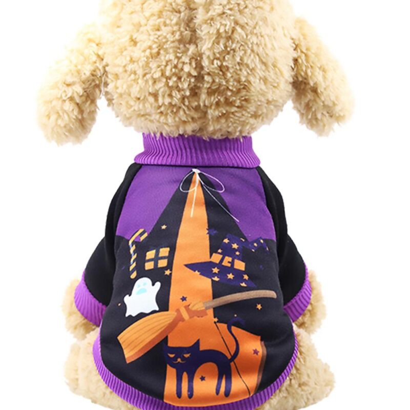 Dog Clothes Festival Christmas Day Uniform Funny Cat Pet Clothes Autumn And Winter Halloween Pumpkin Spider Bat Turned