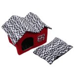 Removable Red Pet House Pet Room Dog Room Cat Bed Dog Pad Luxury Pet Supplies 55 x 40 x 42 cm (Red)