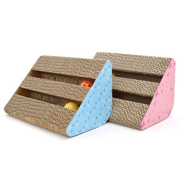 Catnip Cat Scratcher Kitten Scratch Pad Corrugated Paper Scratch Board For Kittens Cat Scratching Pet Products Balls Toys