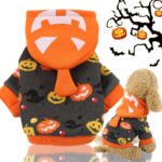 Cotton Hoodies For dogs Halloween Pet Dog Sweatshirt Pumpkin Witch Painting Polar Dog Coat Pets Clothes dog Sweatshirts 2019