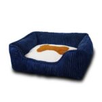 Pet Dog Beds Soft Cat Nest Corduroy Warm Pet Bed Sofa Washable Square Bed For Small Medium Dogs Cute Pet Kennel All Seasons