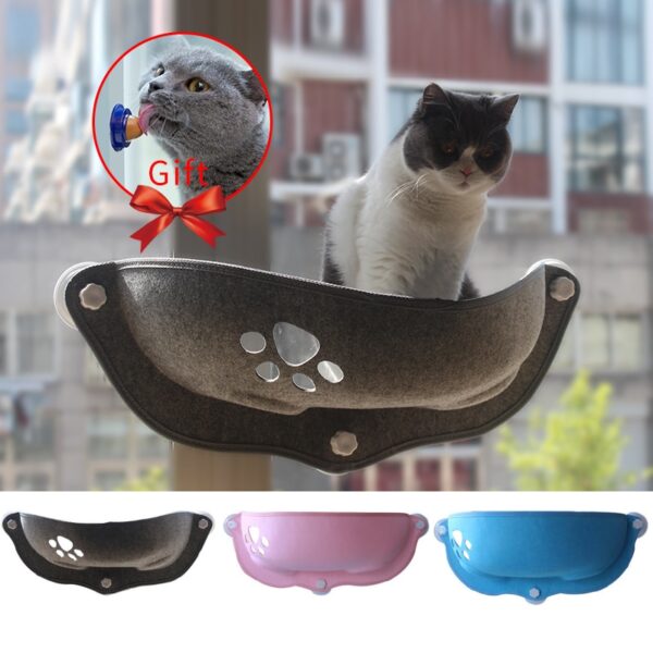 Hot Sale Pet Hammock Beds Bearing 20kg Cat Window Lounger Suction Hammock Pet Cat Window shelf Comfortable Cat Ferret Pet Bed