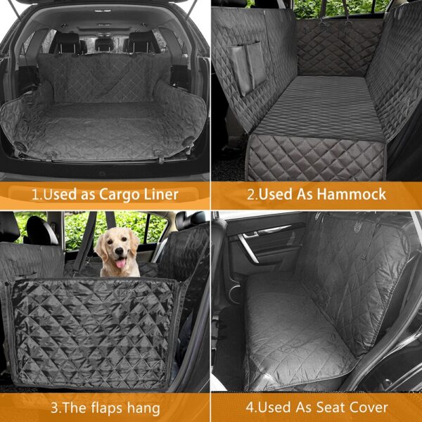 Dog Car Seat Cover Waterproof Dog Car Hammock Pet Dog Carrier Car Back Seat Mat Cushion Protector With Zipper and Pocket